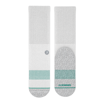 The Cloud 9 | White Stay Weird Heel Hammock™ Crew Socks