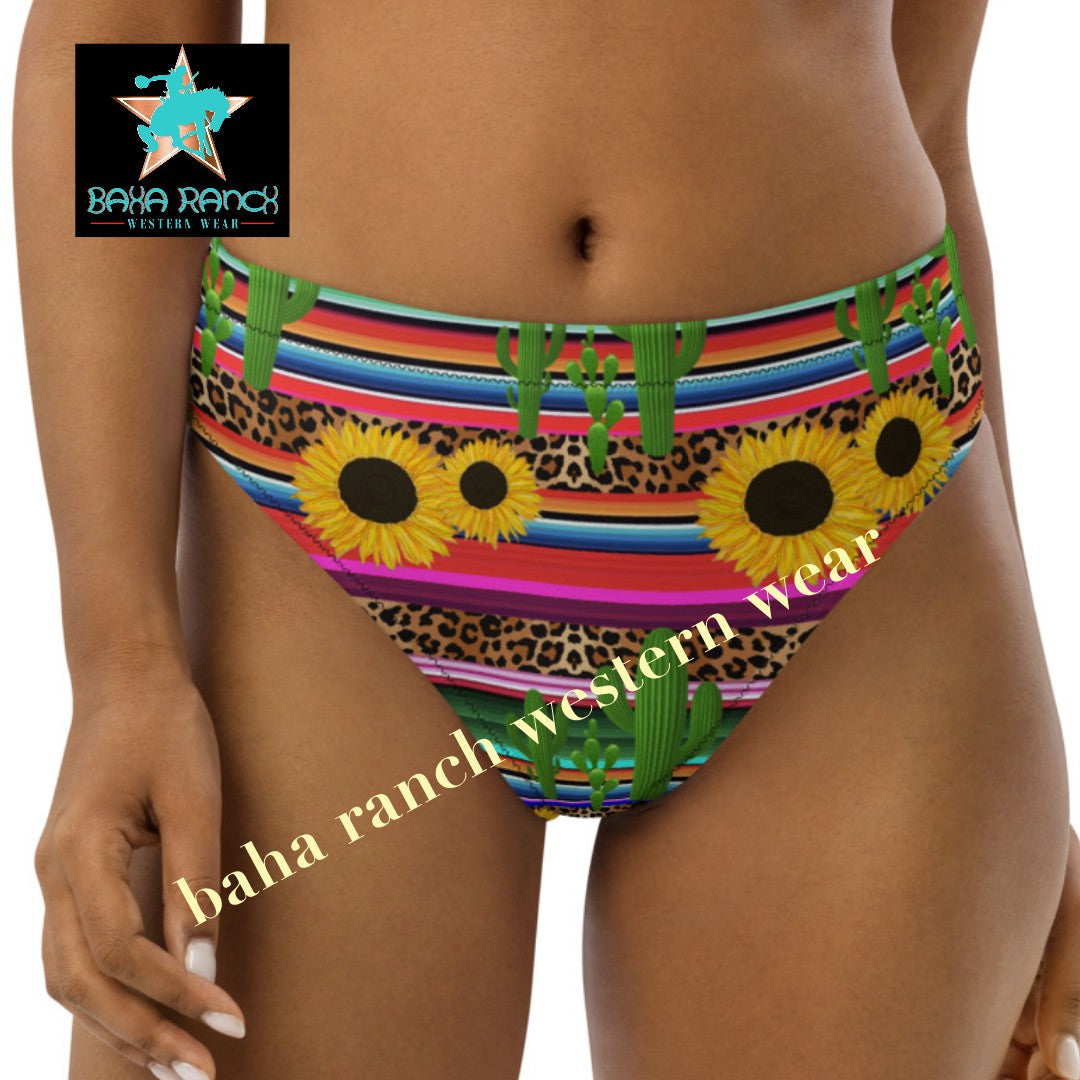 Yeehaw Sunflower Serape Cactus Bikini Bottom