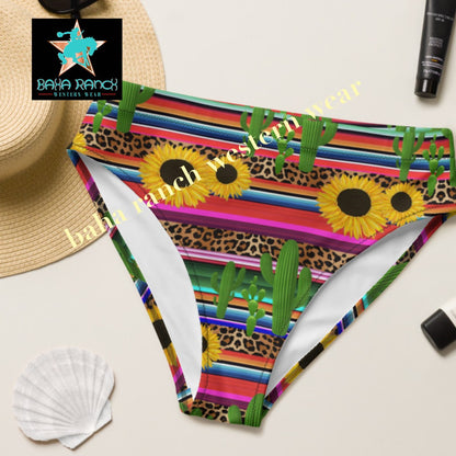 Yeehaw Sunflower Serape Cactus Bikini Bottom