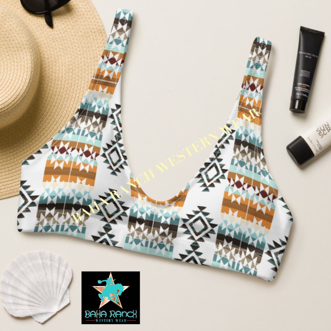 Yeehaw Aztec Print Bikini Top