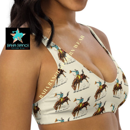 Yeehaw Vintage Rodeo Cowboy Bikini Top