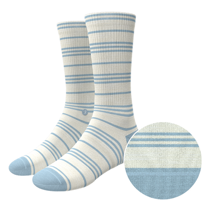 The College Ruled | Stripe Heel Hammock™ Crew Socks