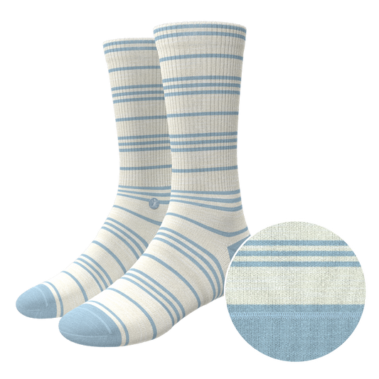 The College Ruled | Stripe Heel Hammock™ Crew Socks