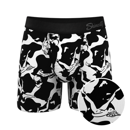 The Cowmasutra | Naughty Abstract Ball Hammock® Pouch Underwear With Fly