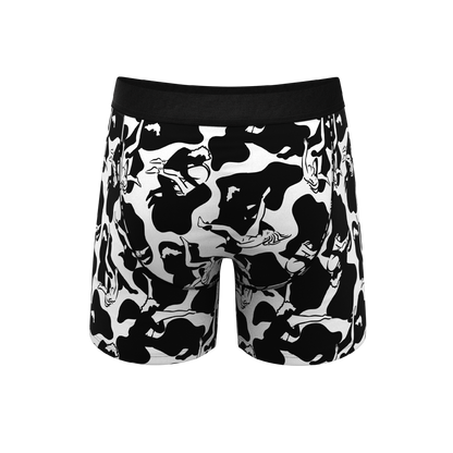 The Cowmasutra | Naughty Abstract Ball Hammock® Pouch Underwear With Fly