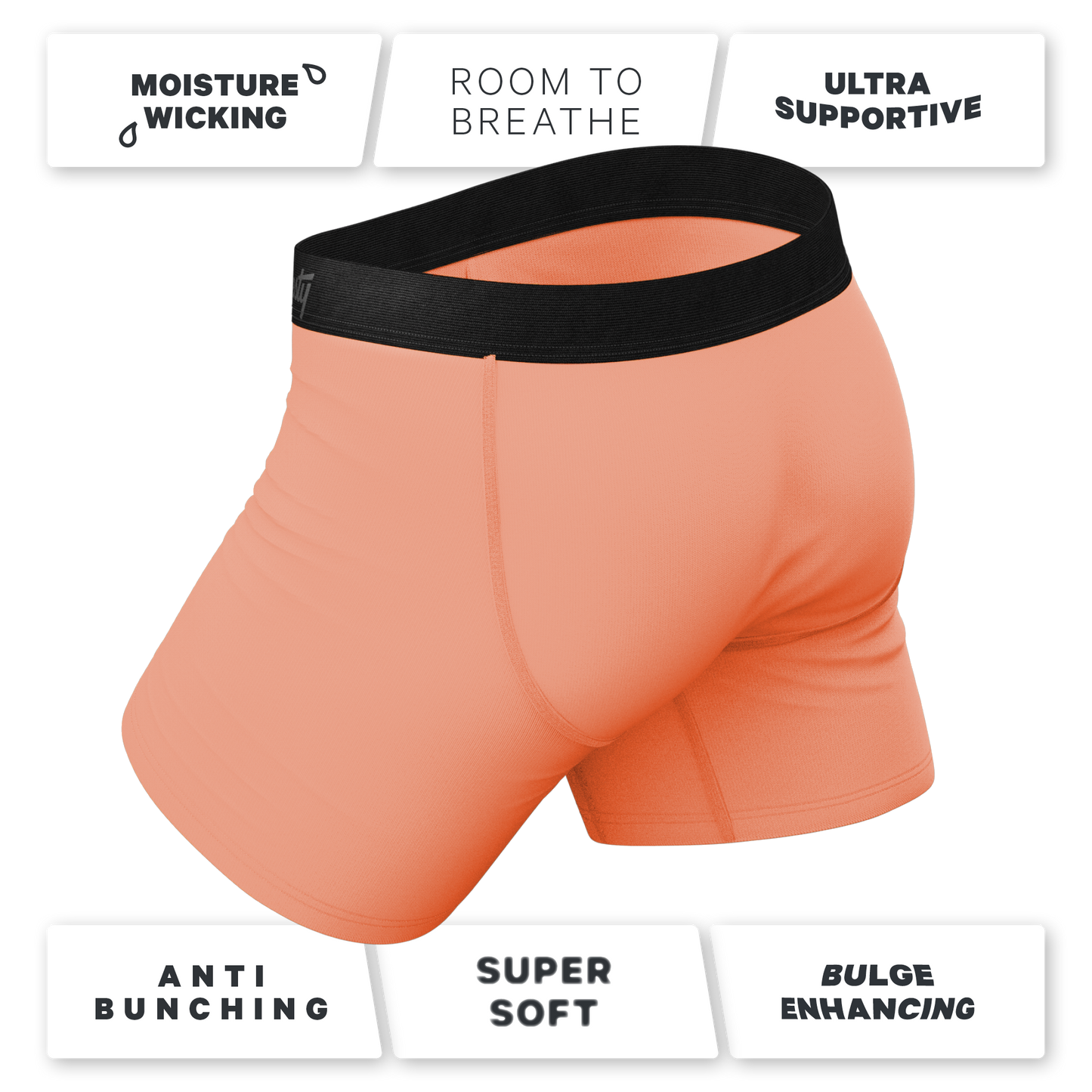 The Crossing Guard | Orange Ball Hammock® Pouch Underwear With Fly