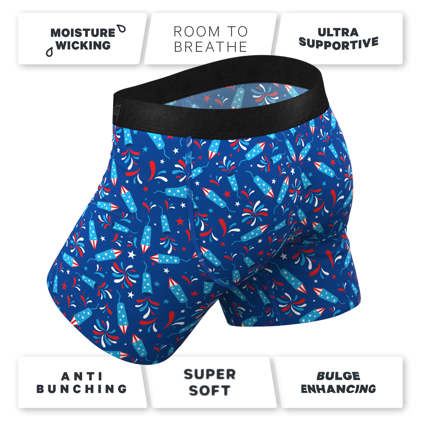 The Crotch Rocket | USA Firecracker Ball Hammock® Pouch Underwear