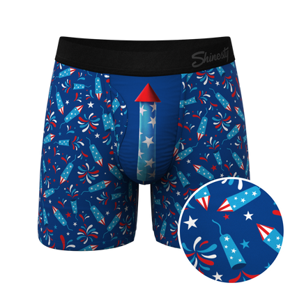 The Crotch Rocket | USA Firecracker Ball Hammock® Pouch Underwear With Fly