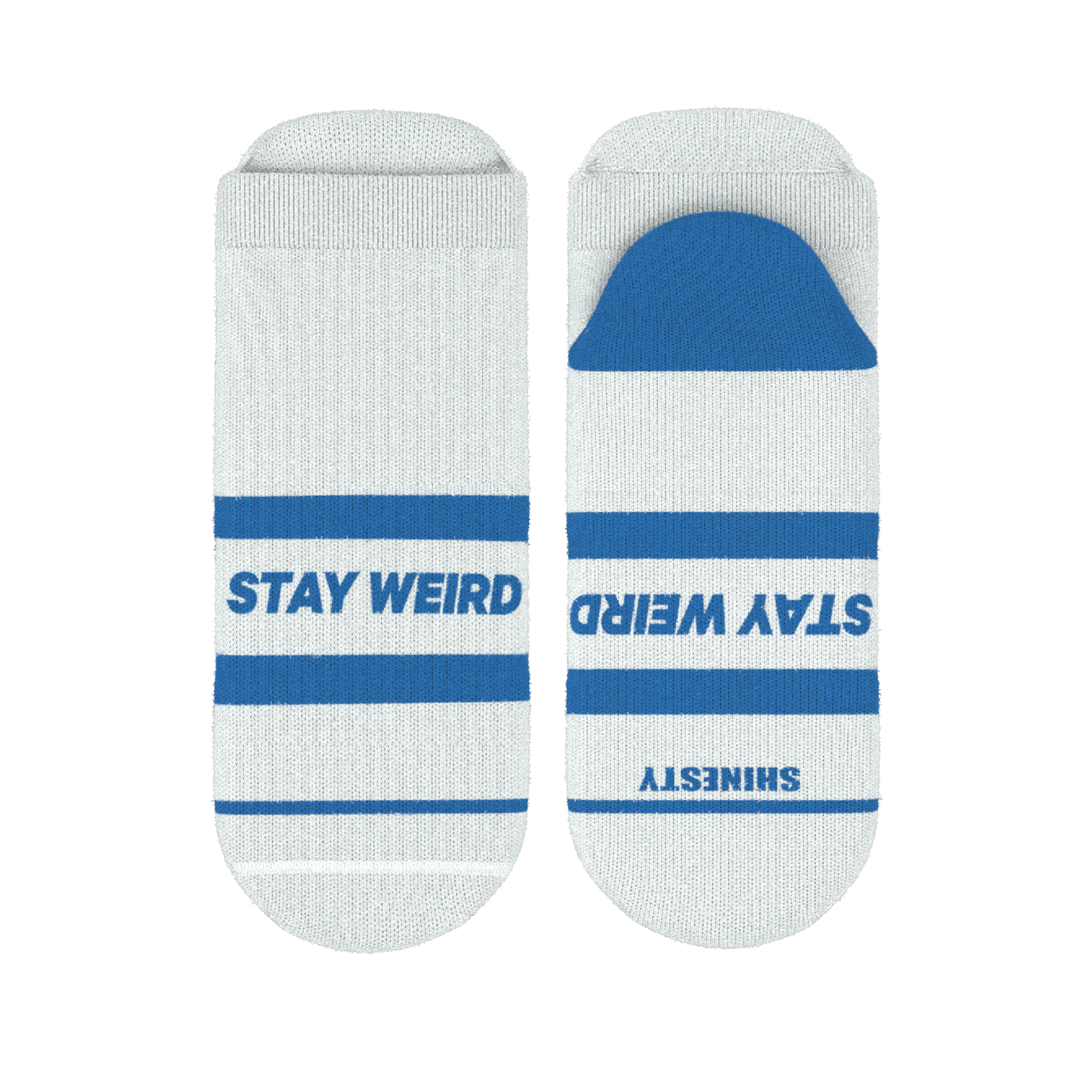 The Cruiser | Blue and White Stripe Heel Hammock™ Ankle Socks