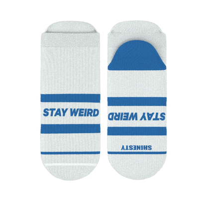 The Cruiser | Blue and White Stripe Heel Hammock™ Ankle Socks