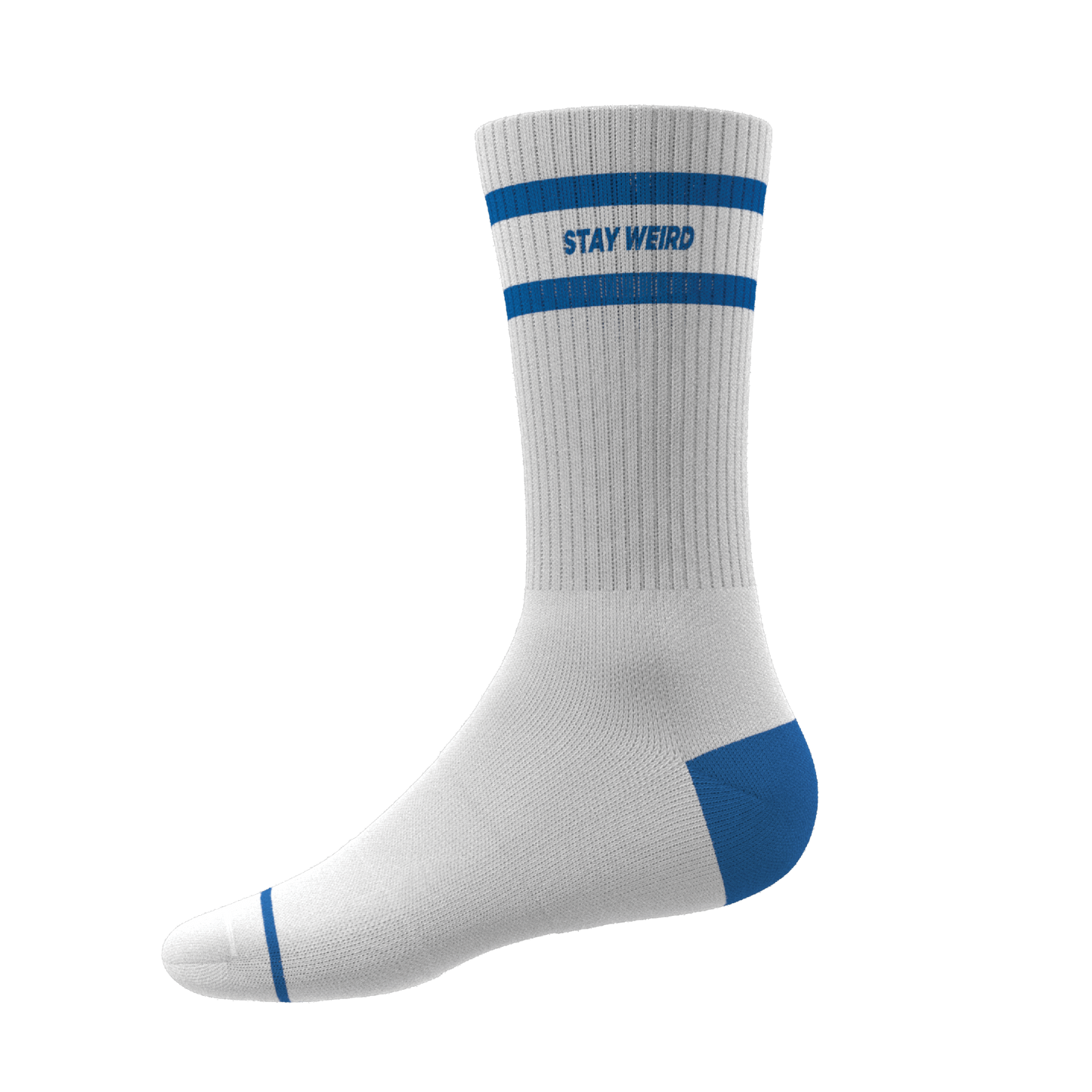 The Cruiser | Blue and White Stripe Heel Hammock™ Crew Socks