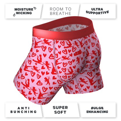 The Cupid Shuffle | Glow in the Dark Valentines Day Ball Hammock® Pouch Underwear