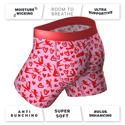 The Cupid Shuffle | Glow in the Dark Valentines Day Ball Hammock® Pouch Underwear With Fly