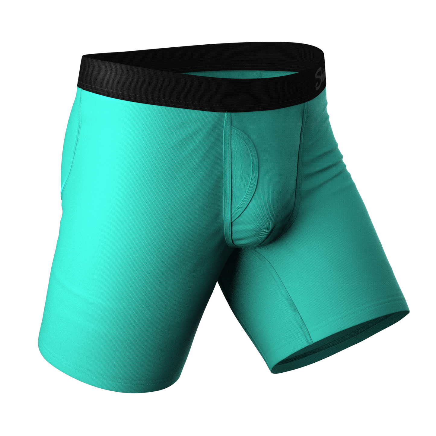 The Cyantific Theory | Turquoise Long Leg Ball Hammock® Pouch Underwear With Fly