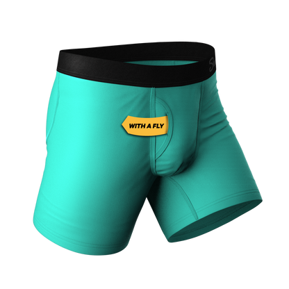 The Cyantific Theory | Turquoise Ball Hammock® Pouch Underwear With Fly