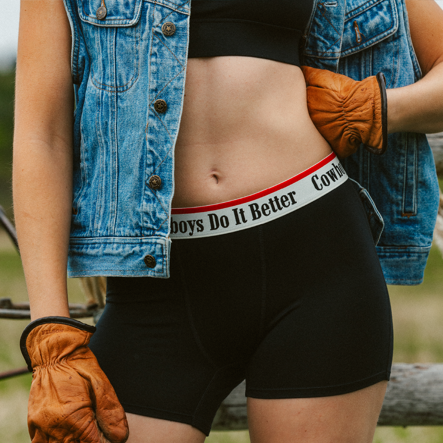 The Cowboys Do It Better | Black Shinesty x Diamond Cross Ranch Women’s Boxers