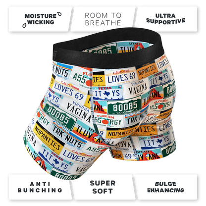 The DMV Catastrophe | License Plates Ball Hammock® Pouch Underwear