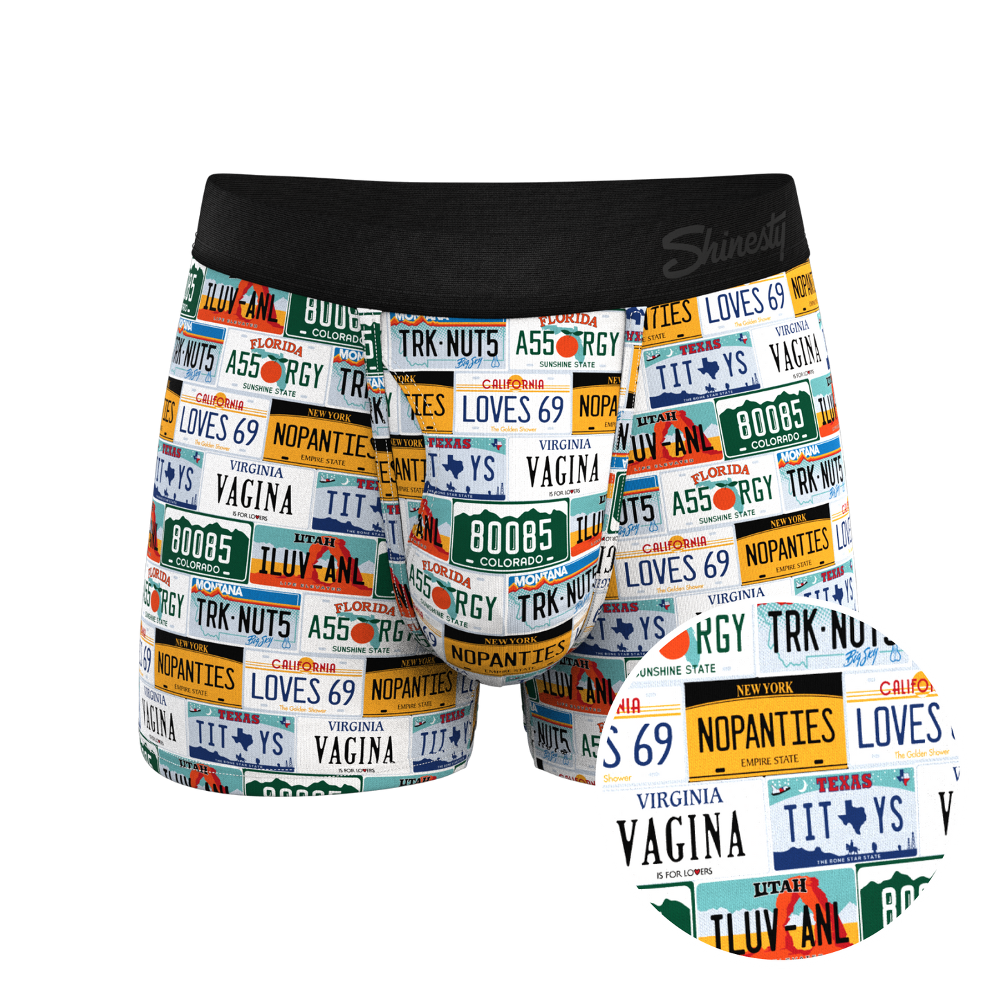 The DMV Catastrophe | License Plates Ball Hammock® Pouch Trunks Underwear