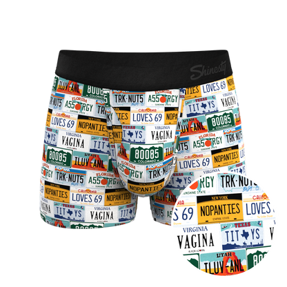 The DMV Catastrophe | License Plates Ball Hammock® Pouch Trunks Underwear