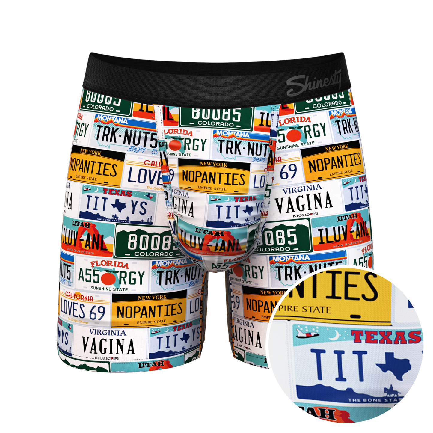 The DMV Catastrophe | License Plates Ball Hammock® Pouch Underwear