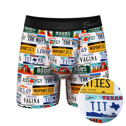 The DMV Catastrophe | License Plates Ball Hammock® Pouch Underwear