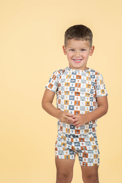 WILD WEST CHECKERS DREAM SHORT SET