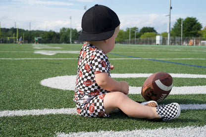 CHECKERED FOOTBALL DREAM SHORT SET