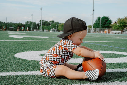 CHECKERED FOOTBALL DREAM SHORT SET