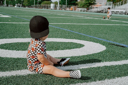 CHECKERED FOOTBALL DREAM SHORT SET