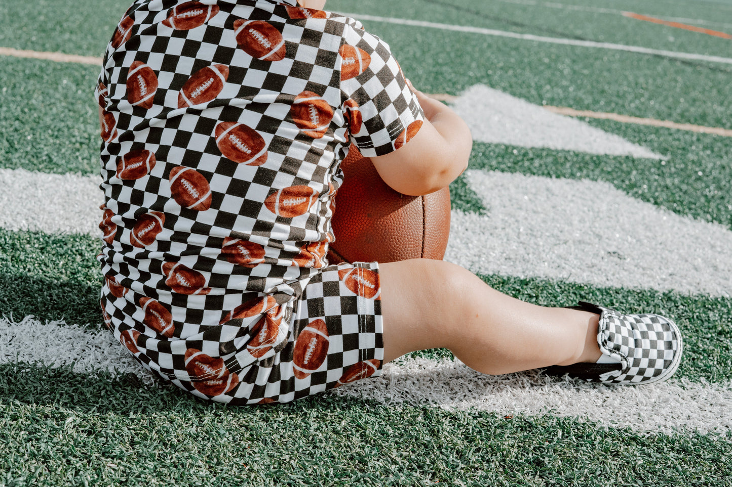 CHECKERED FOOTBALL DREAM SHORT SET