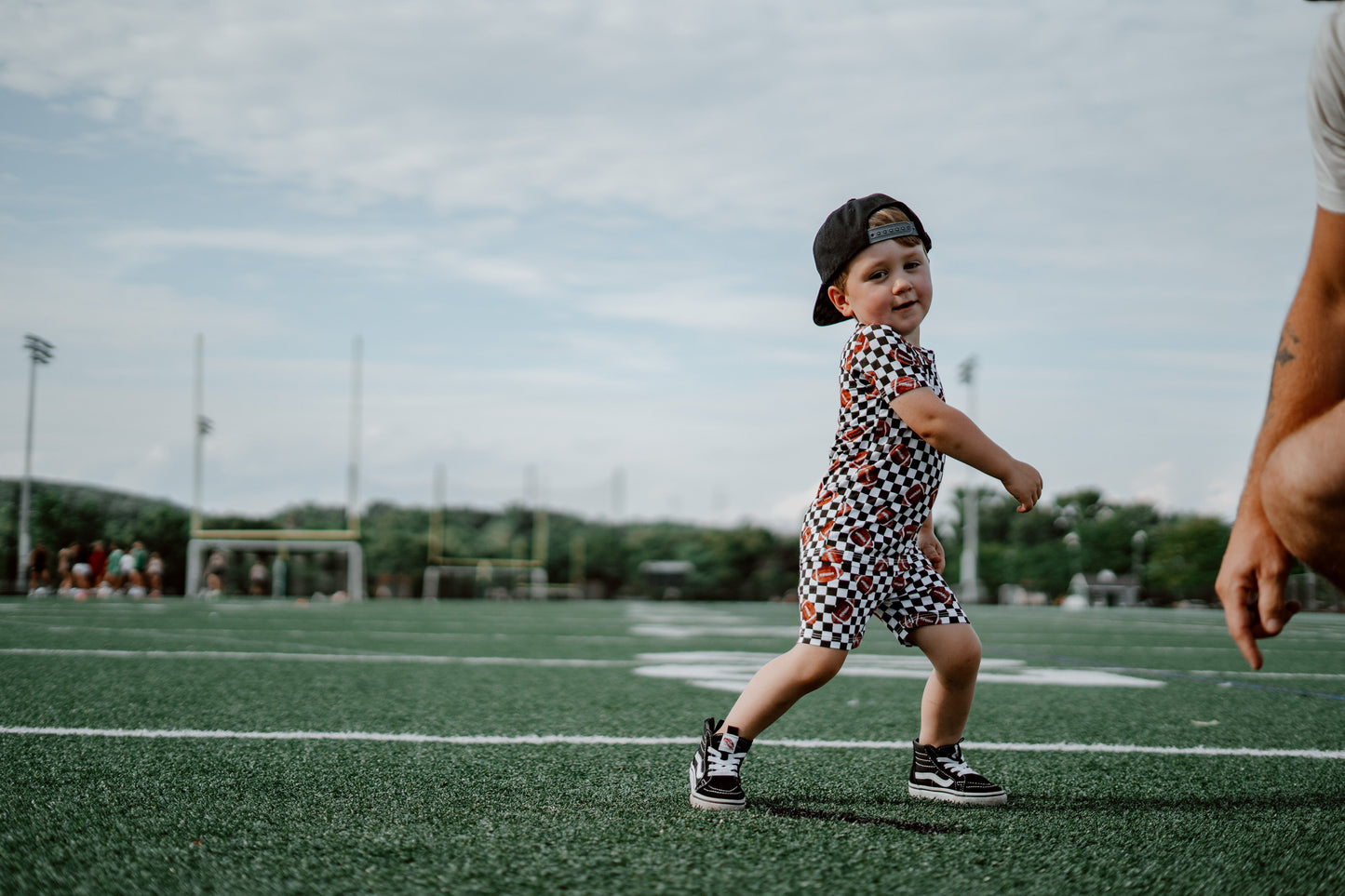 CHECKERED FOOTBALL DREAM SHORT SET