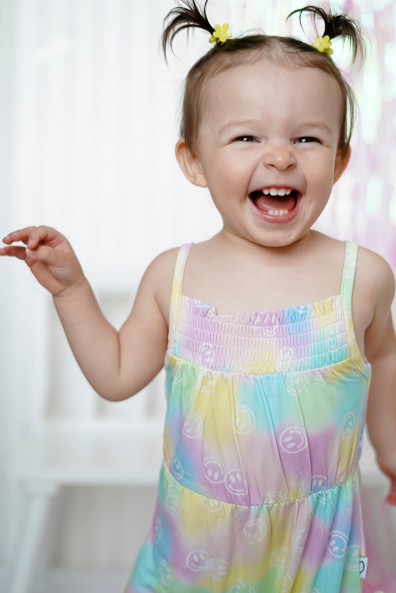 DREAMY SMILEY DREAM SMOCKED JUMPSUIT