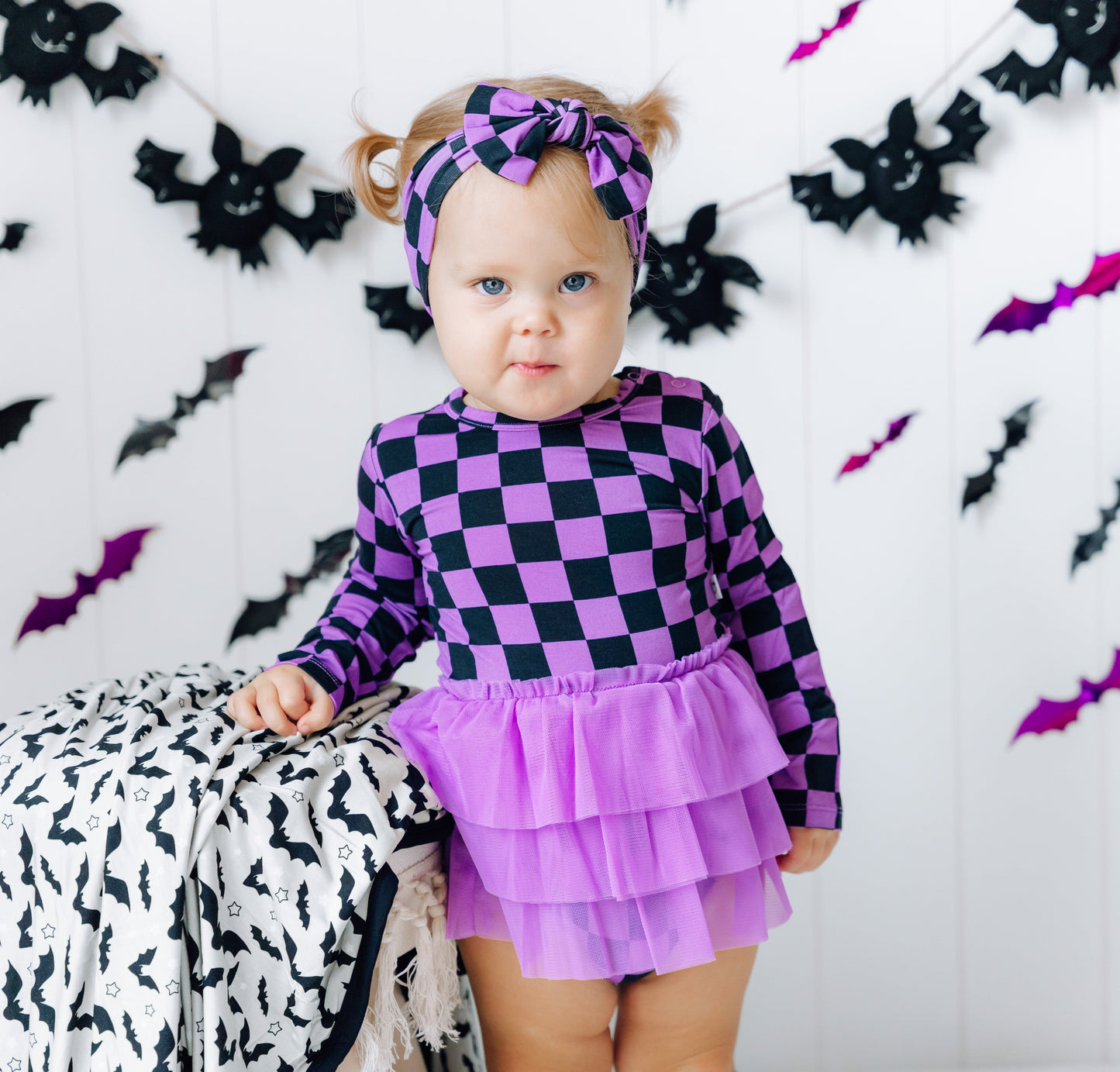 SPOOKY CHECKERS DREAM TUTU BODYSUIT DRESS