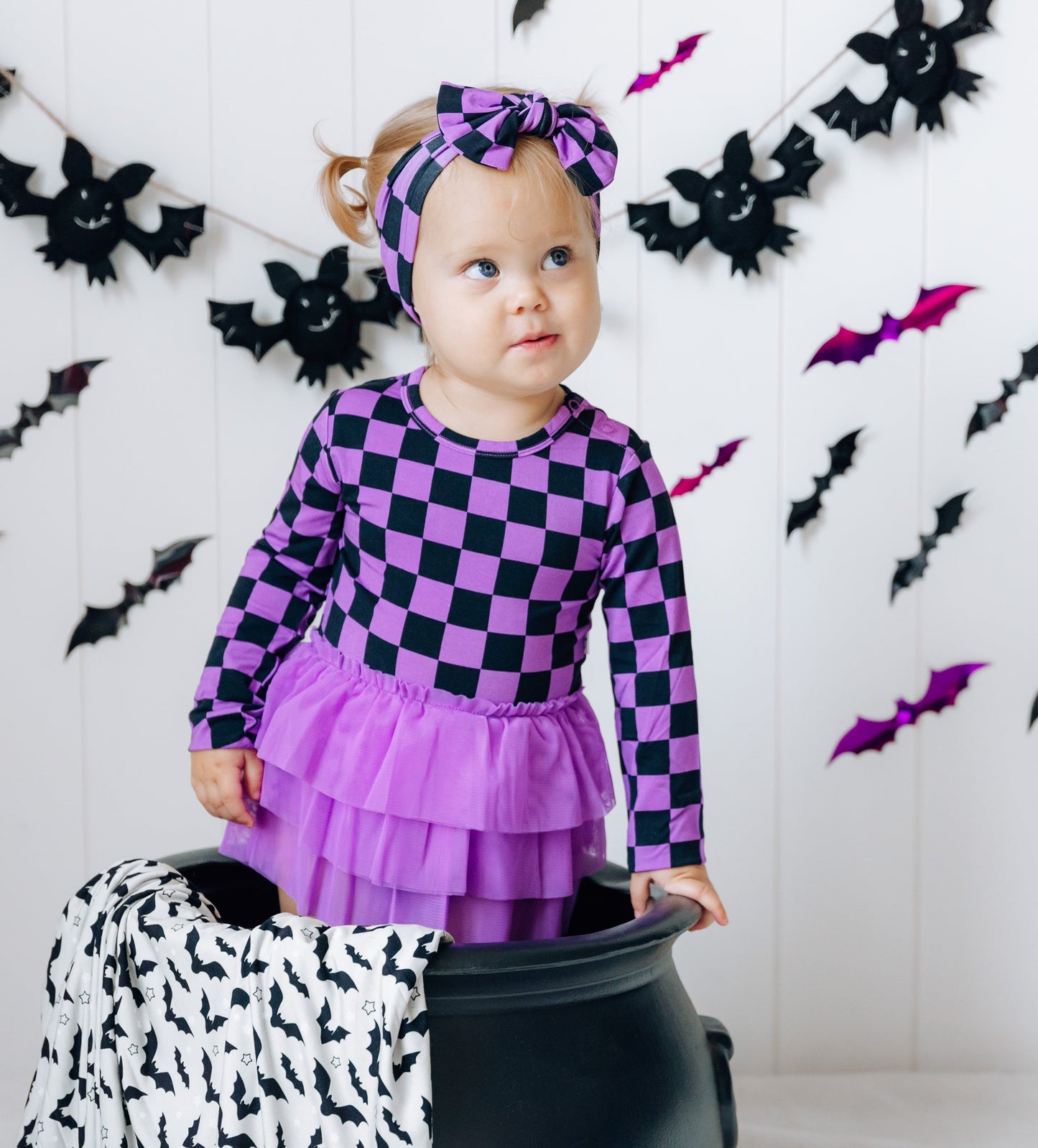 SPOOKY CHECKERS DREAM TUTU BODYSUIT DRESS