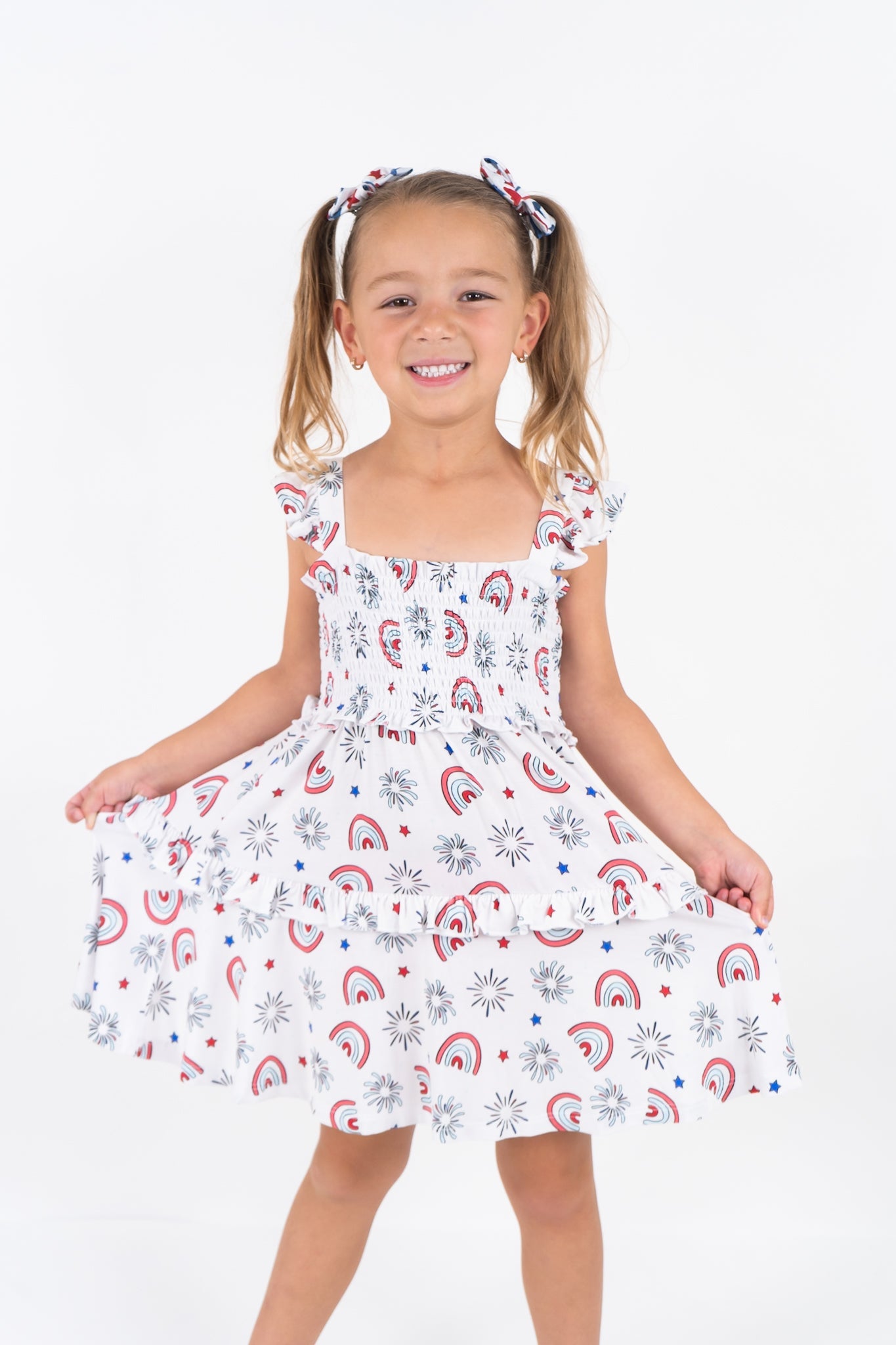 PORTER IN THE USA DREAM SMOCKED BABYDOLL DRESS