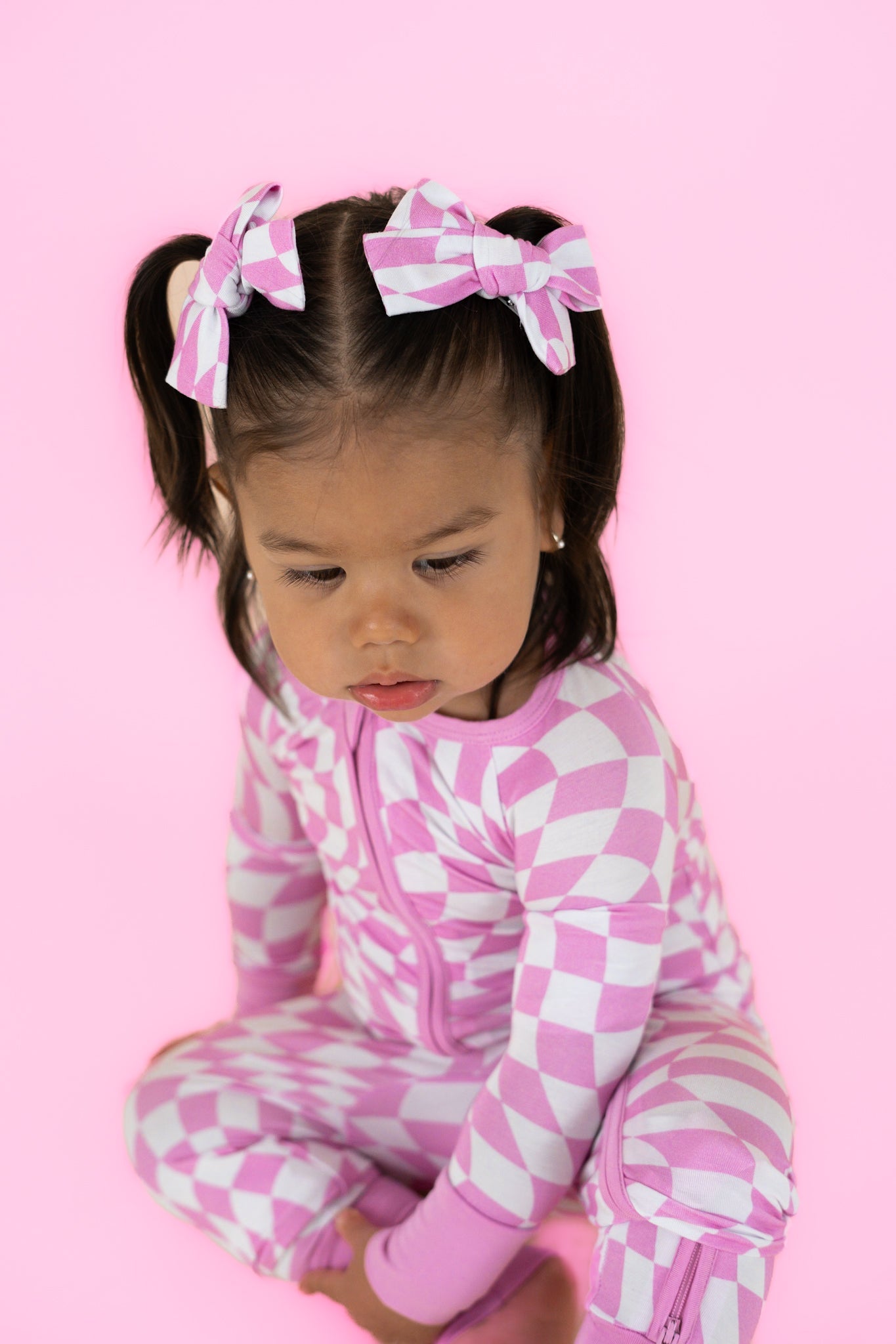 BUBBLEGUM WAVY CHECKERS DREAM ROMPER