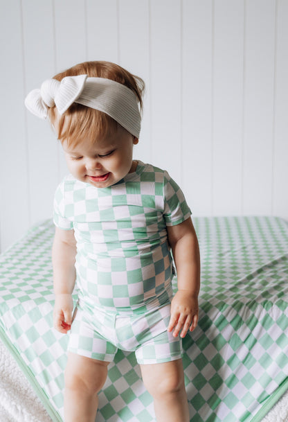 MINT CHECKERS DREAM SHORT SET