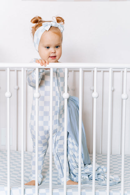 CLOUDY CHECKERS DREAM ROMPER