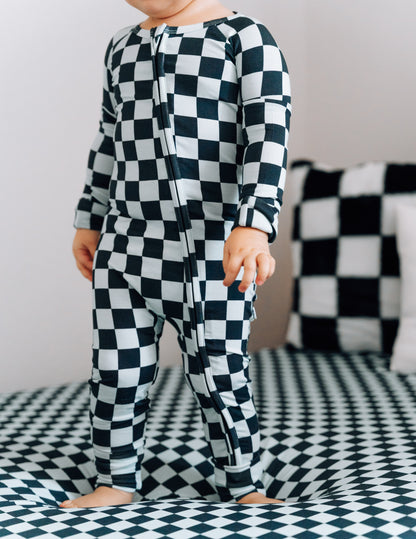 MIDNIGHT CHECKERS DREAM ROMPER