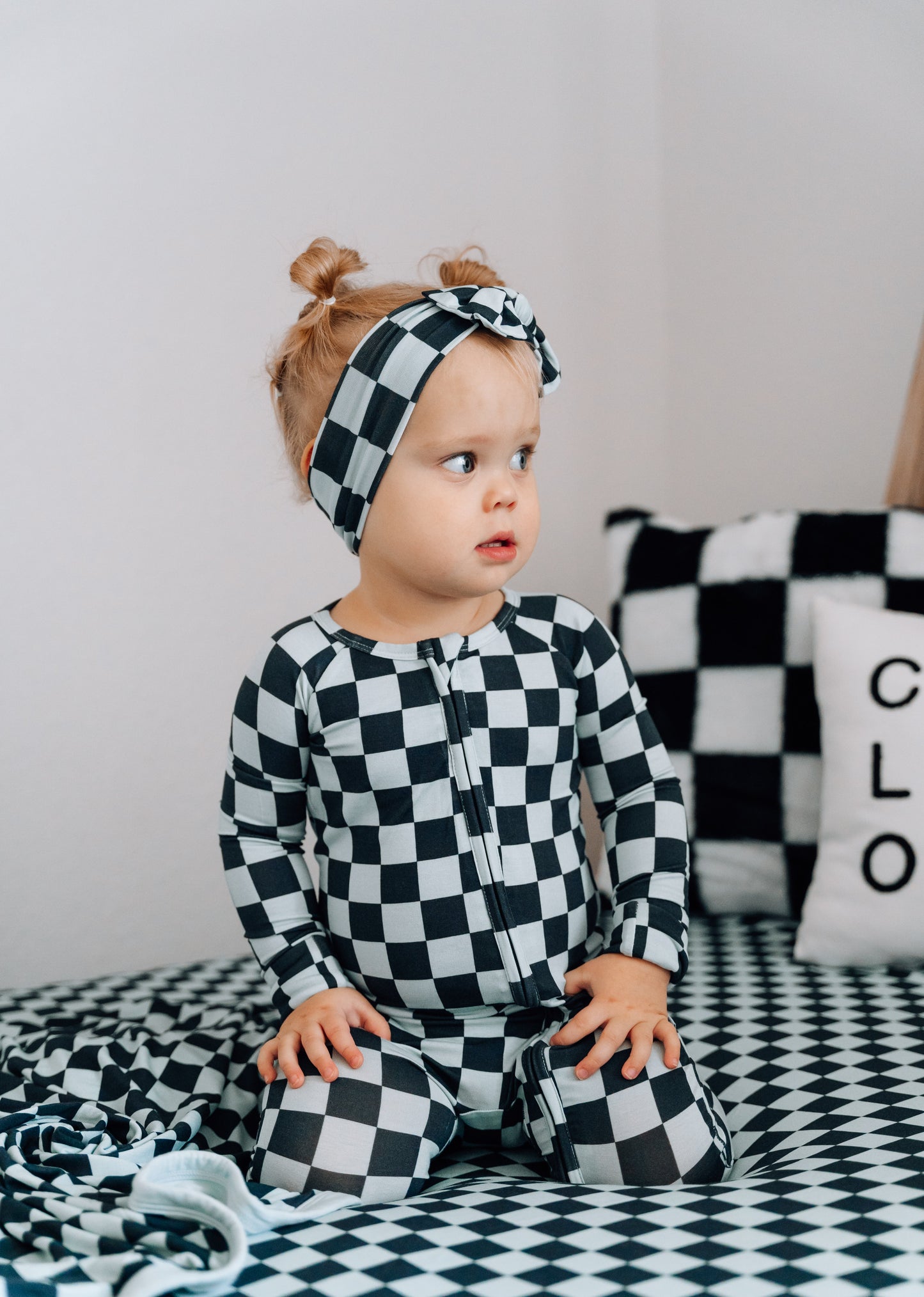 MIDNIGHT CHECKERS DREAM ROMPER