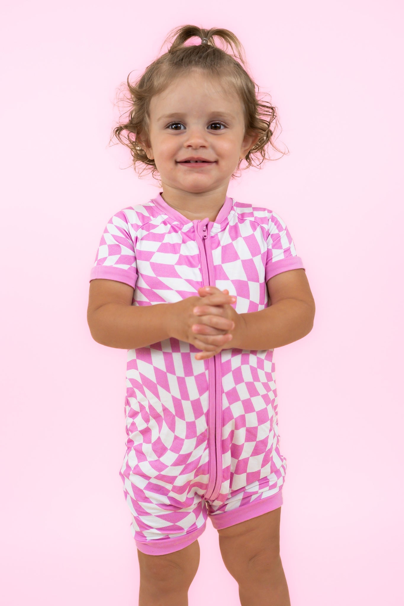 BUBBLEGUM WAVY CHECKERS DREAM SHORTIE