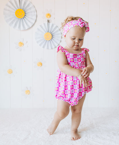 HAPPY DAISIES BUBBLE ROMPER