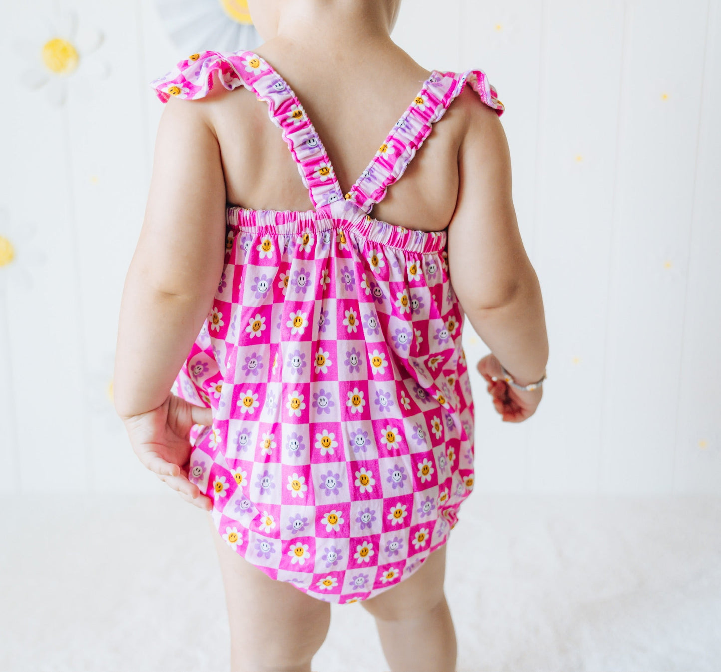 HAPPY DAISIES BUBBLE ROMPER