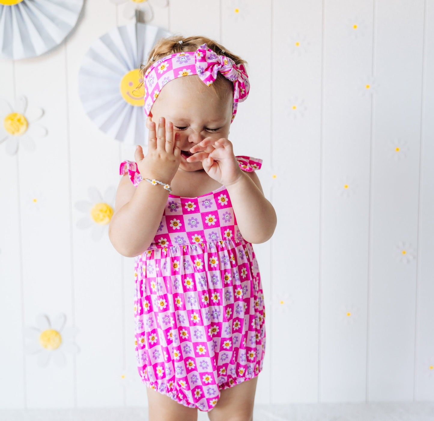 HAPPY DAISIES BUBBLE ROMPER