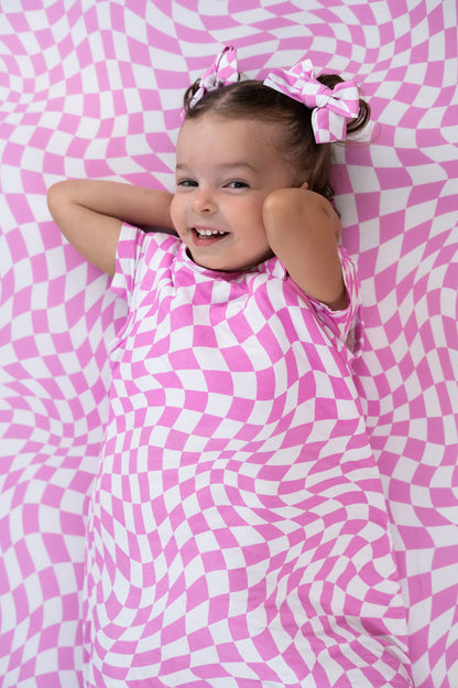 BUBBLEGUM WAVY CHECKERS DREAM SLEEP SACK