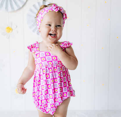 HAPPY DAISIES BUBBLE ROMPER