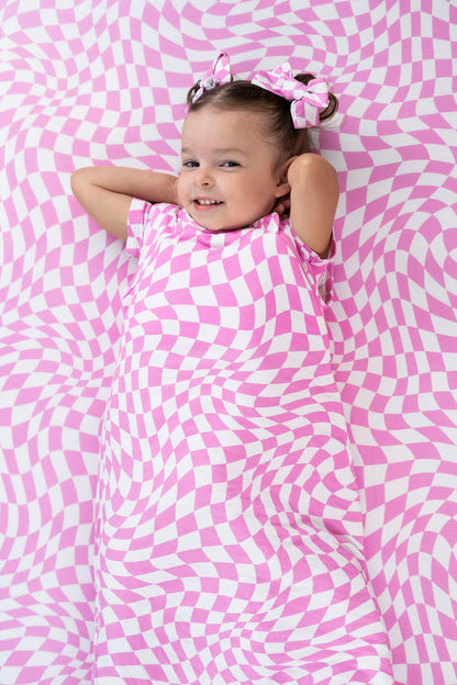 BUBBLEGUM WAVY CHECKERS DREAM SLEEP SACK