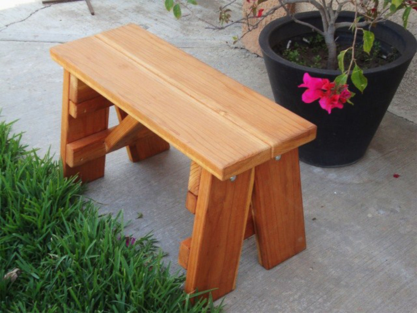 Outdoor Picnic Redwood Bench