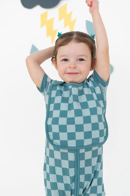 STORMY CHECKERS DREAM BABY BIB