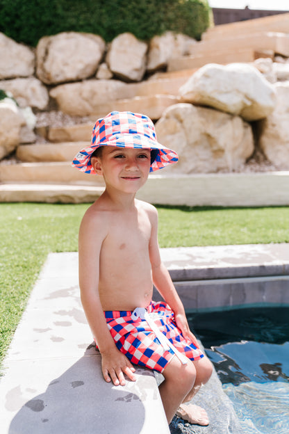 RED, WHITE & TRUMAN DREAM SWIM TRUNKS